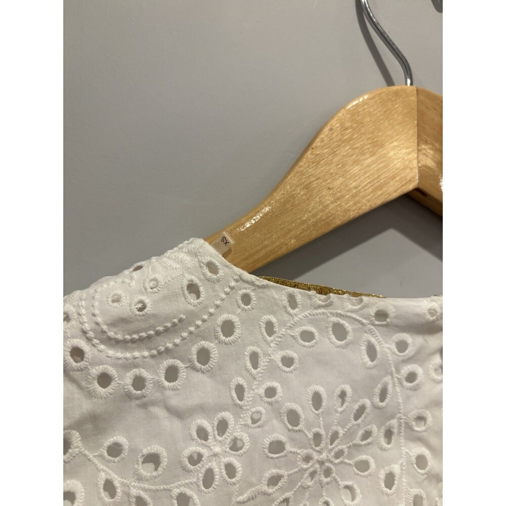 Kobi Halperin Leora White Eyelet Mini Dress Size XS NWOT - Picture 9 of 11